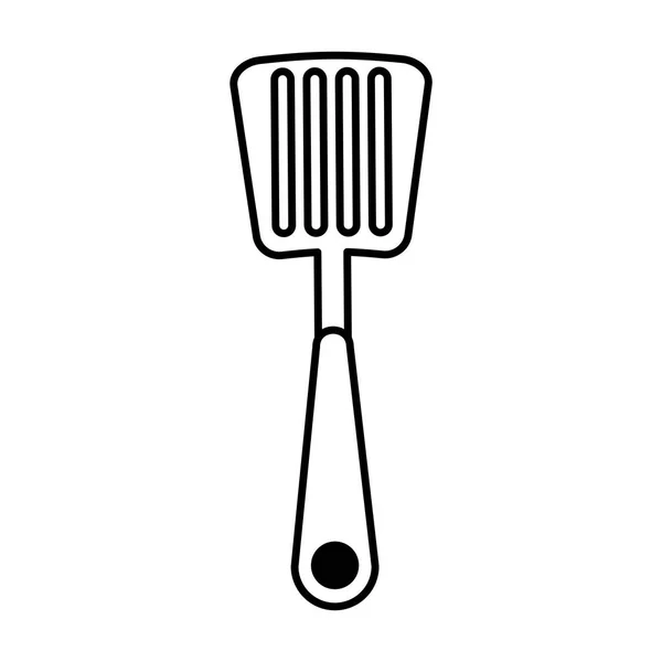 Špachtlí kuchyňské příbory izolované ikona — Stockový vektor