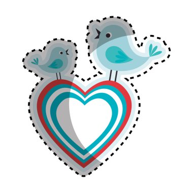 kalp ve kuş simgesi