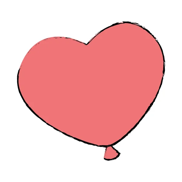 Hjärtat ballonger ikonen — Stock vektor
