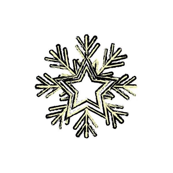 Zima śnieżynka ikona — Wektor stockowy