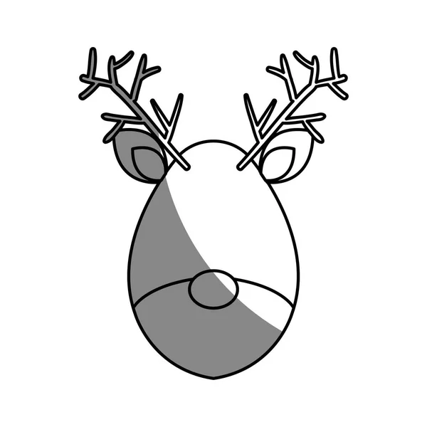 Icône cerf de Noël — Image vectorielle