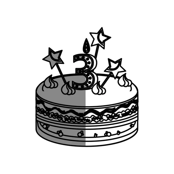 Verjaardag cake pictogram — Stockvector