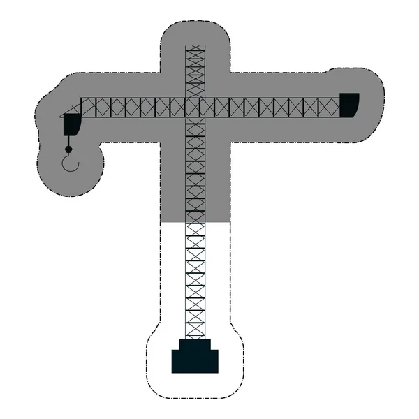 Будівництво кран значок — стоковий вектор