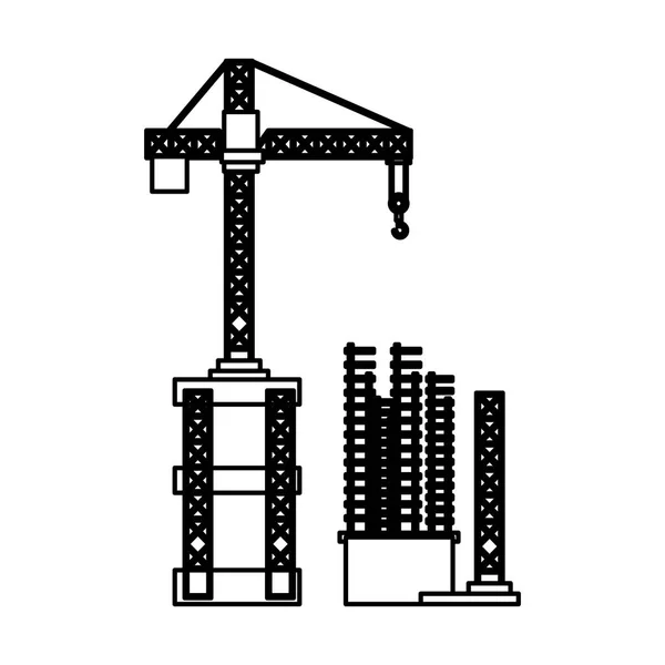 Grue de construction icône — Image vectorielle