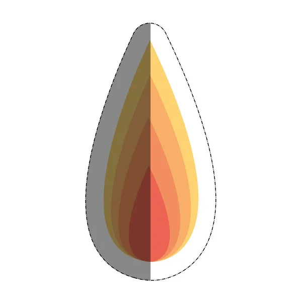 Fire flame icon over whit — Stock Vector