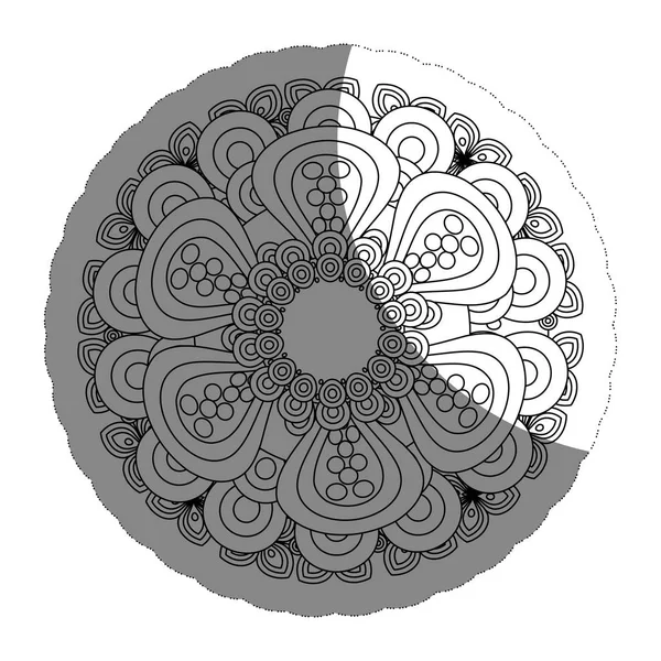 Icona mandala floreale — Vettoriale Stock