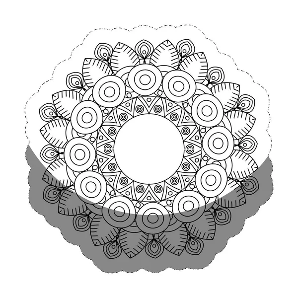 Icône de mandala floral — Image vectorielle