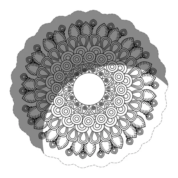 Ícone mandala floral —  Vetores de Stock