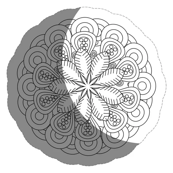 花曼荼羅のアイコン — ストックベクタ