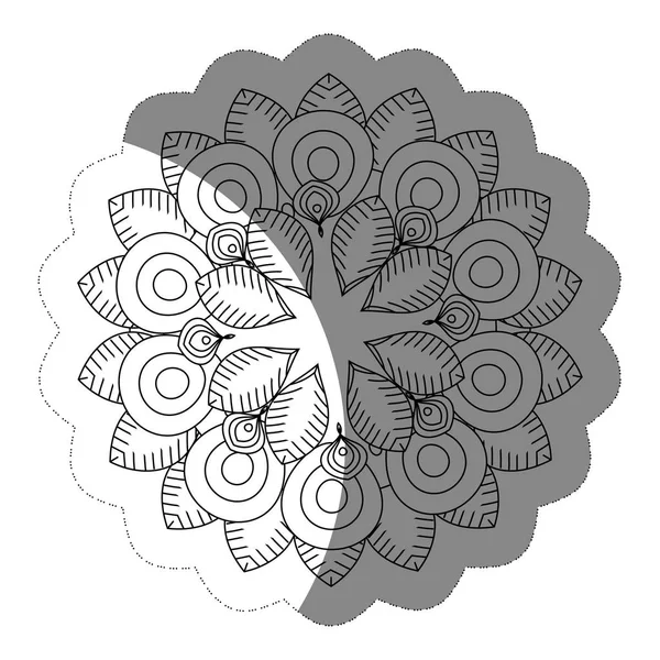 Icône de mandala floral — Image vectorielle