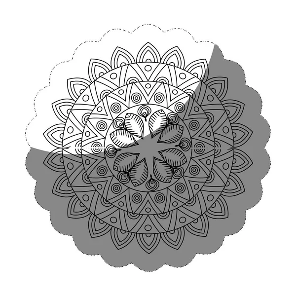 Icono de mandala floral — Vector de stock