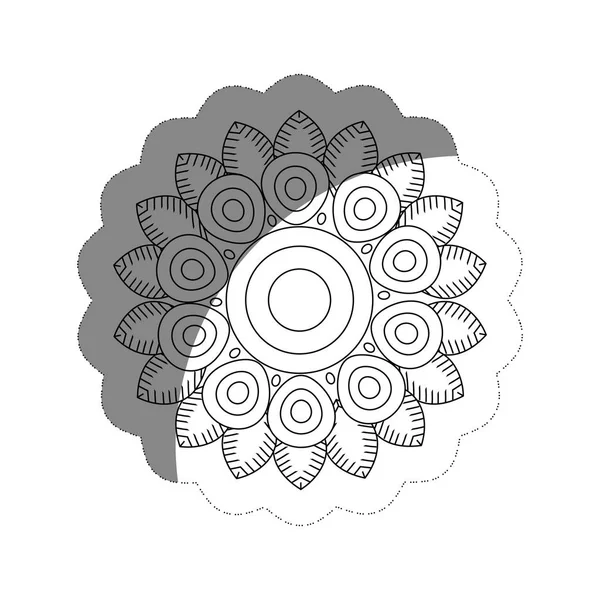 Blumen-Mandala-Symbol — Stockvektor