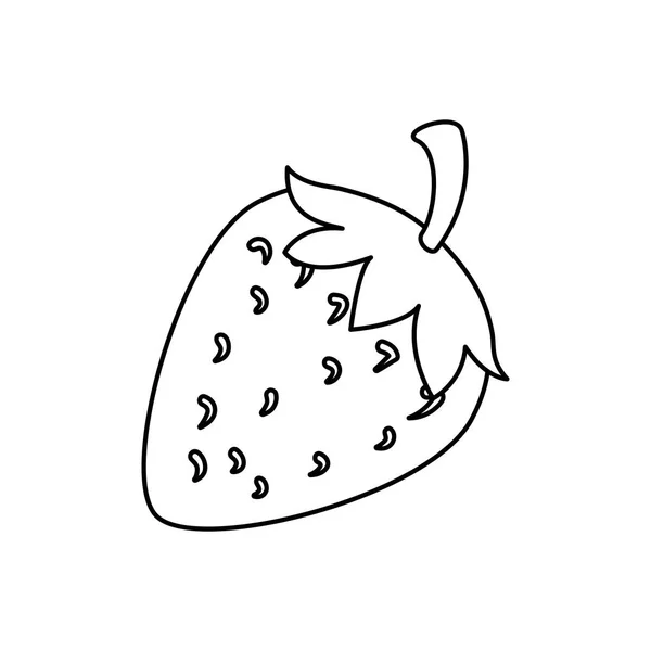 Szamóca gyümölcs ikon — Stock Vector