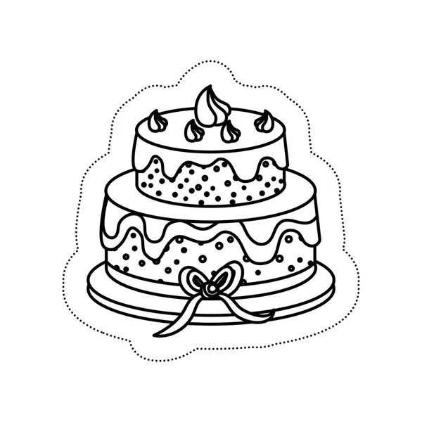 Ikona słodkiego ciasta — Wektor stockowy