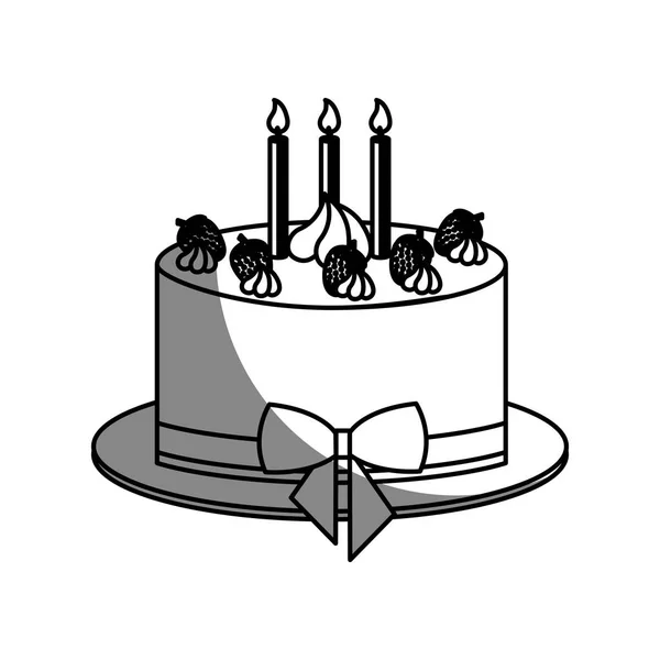 Icono de pastel de cumpleaños — Vector de stock