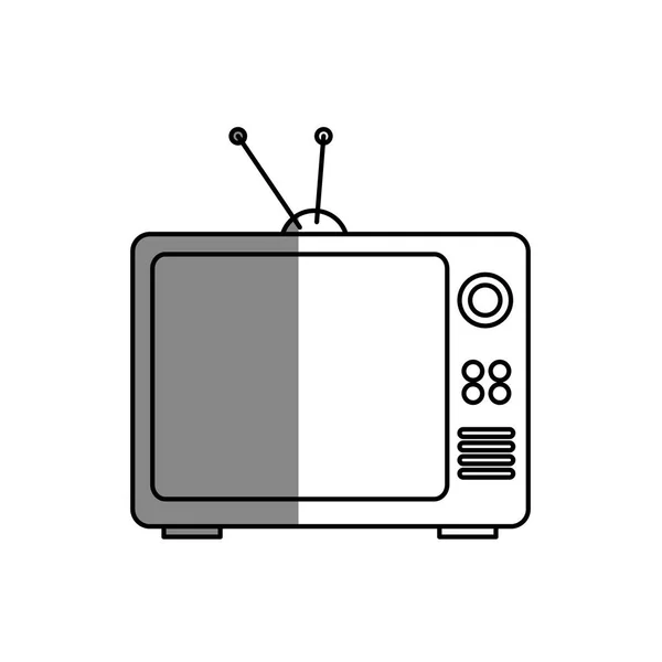 오래 된 tv 고립 된 아이콘 — 스톡 벡터