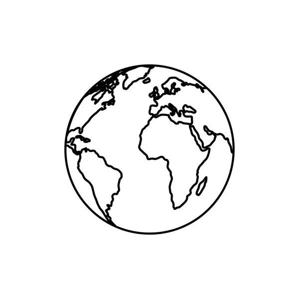 Κόσμο πλανήτη γη εικονίδιο — Διανυσματικό Αρχείο