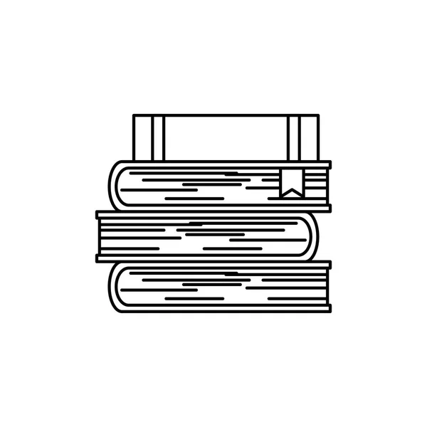 Biblioteca de libros de texto icono aislado — Vector de stock