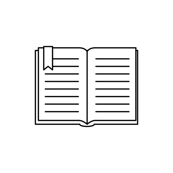 Bibliothèque de manuels icône isolée — Image vectorielle