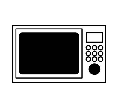 mikrodalga fırın izole simgesi