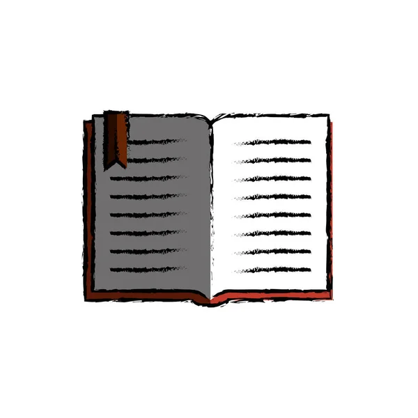 Μεμονωμένο εικονίδιο κειμένου βιβλίο βιβλιοθήκης — Διανυσματικό Αρχείο