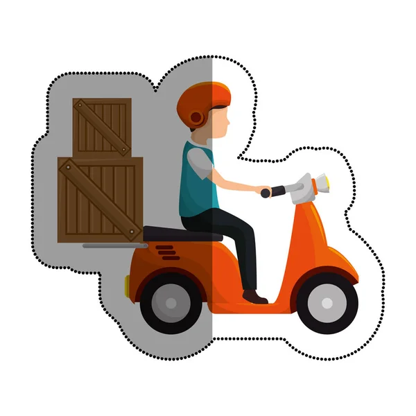 Vehículo scooter icono aislado — Vector de stock
