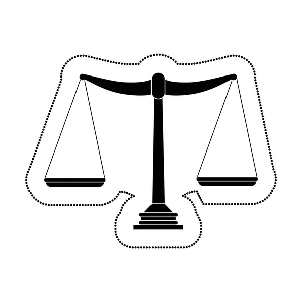 Schaal Justitie geïsoleerde pictogram — Stockvector