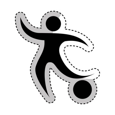 Futbol oyuncu siluet simge