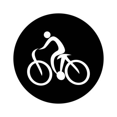 Spor siluet simge Bisiklete binme