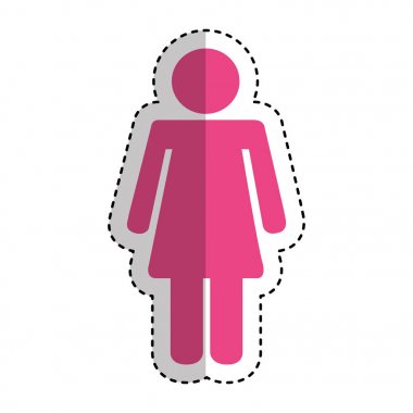 siluet femenine amblemi simgesi