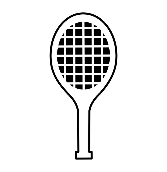 Raqueta de tenis icono aislado — Vector de stock