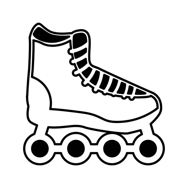 Skate icône isolée en ligne — Image vectorielle