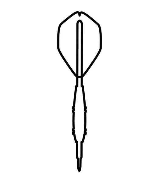 Flèche fléchette icône isolée — Image vectorielle