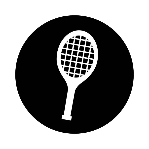 Tennis racket isolated icon — Stock Vector