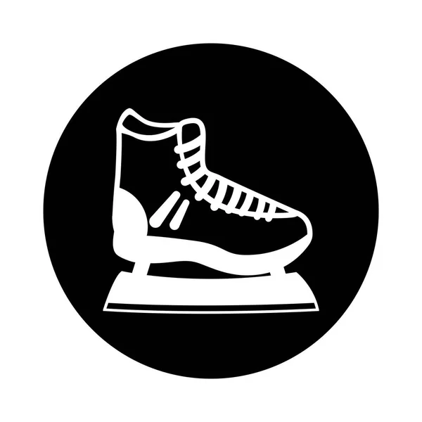Icône isolée de patin à glace — Image vectorielle