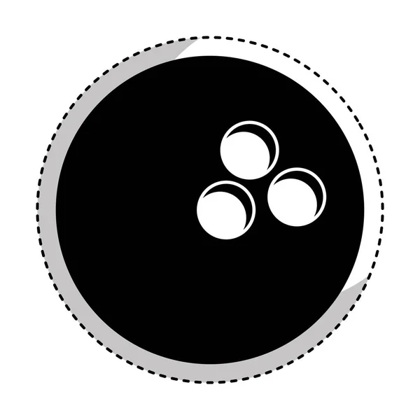 Boule de bowling icône isolée — Image vectorielle