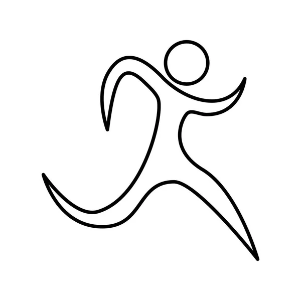 跑步运动员剪影图标 — 图库矢量图片