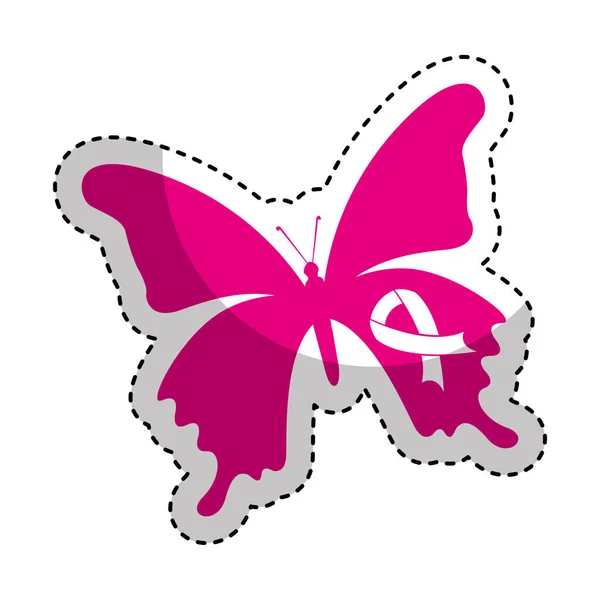 Lindo icono de mariposa aislada — Vector de stock