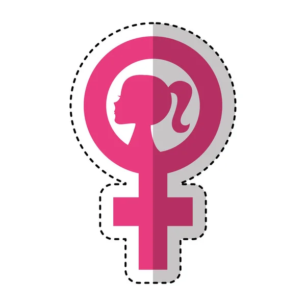 Female symbol isolated icon — Stock Vector
