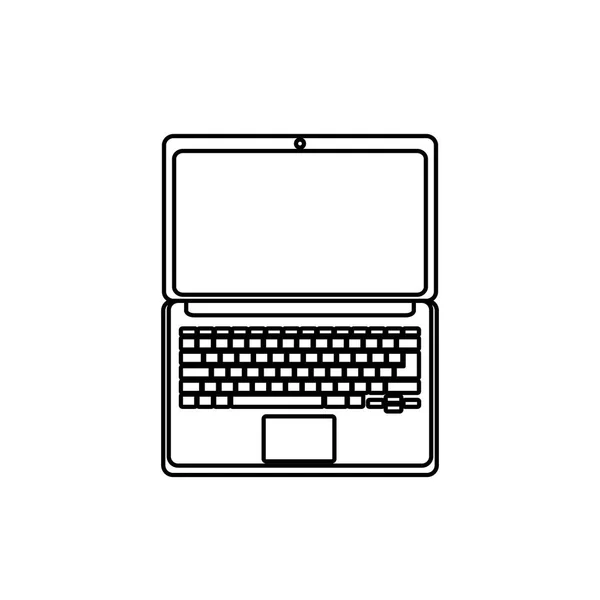 Laptop ícone isolado computador —  Vetores de Stock