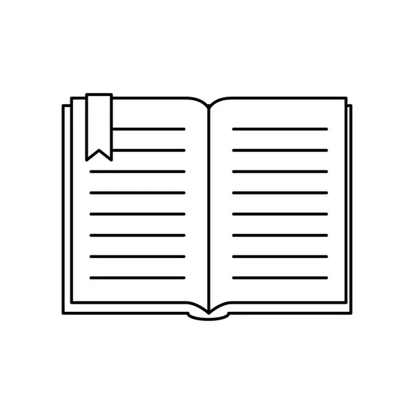 Biblioteca de libros de texto icono aislado — Vector de stock