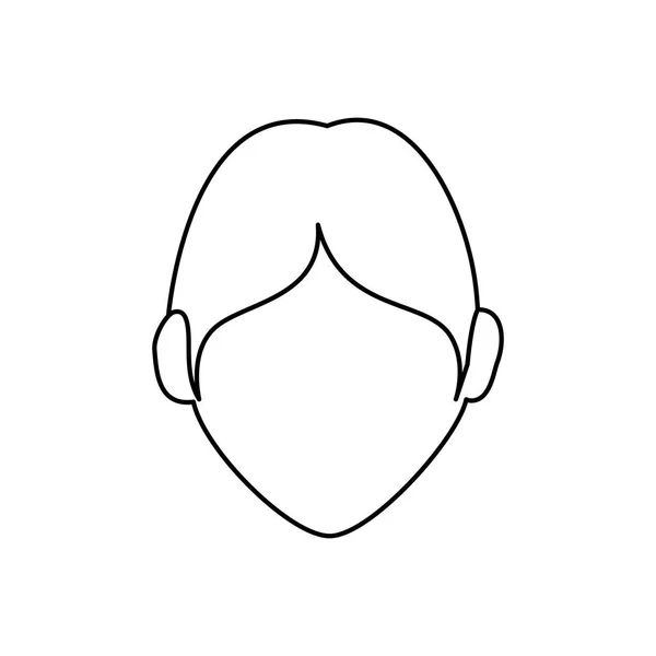 Head human avatar character — Stock Vector