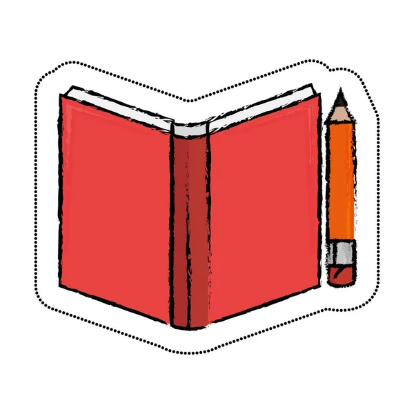 Lehrbuch-Bibliothek isoliertes Symbol — Stockvektor