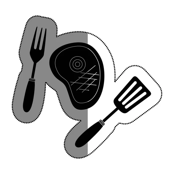 Délicieux menu viande de bœuf — Image vectorielle