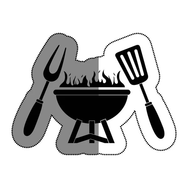 Bbq grill deliciosa comida —  Vetores de Stock
