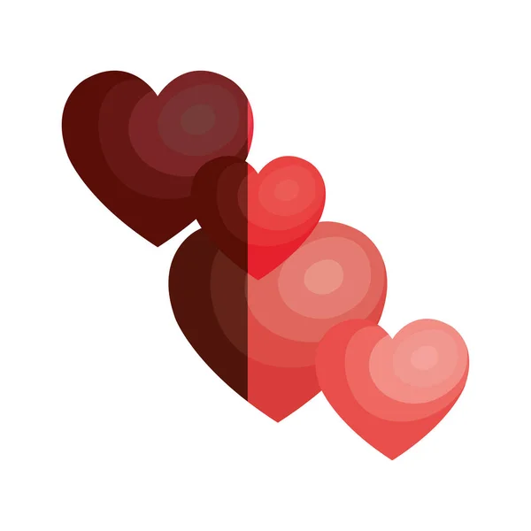 Carte d'amour avec coeur — Image vectorielle