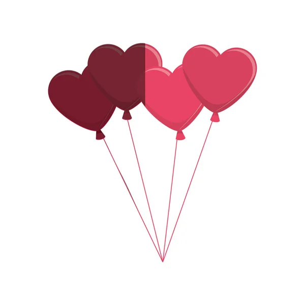 Картка кохання з серцем — стоковий вектор