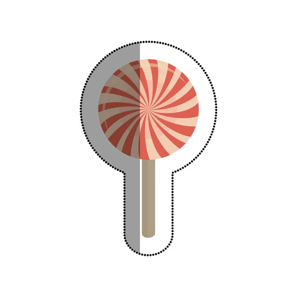 Zoete lollipop geïsoleerde pictogram — Stockvector