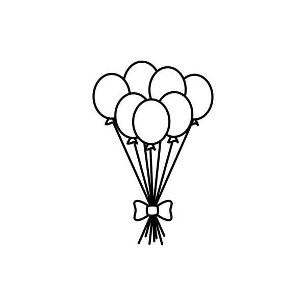 Party ballonger luft firande — Stock vektor