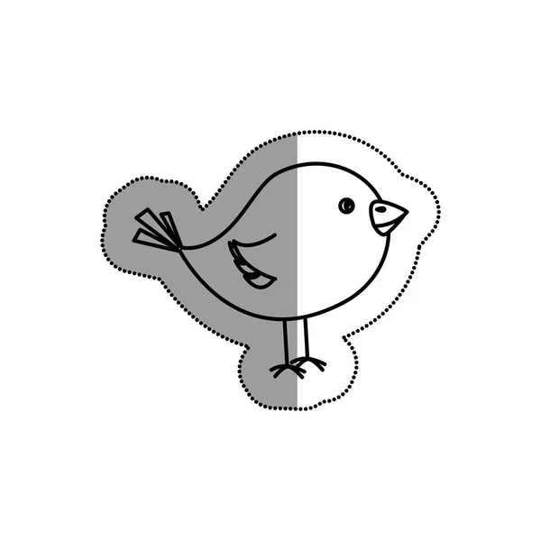 Schattige kleine vogel icoon — Stockvector